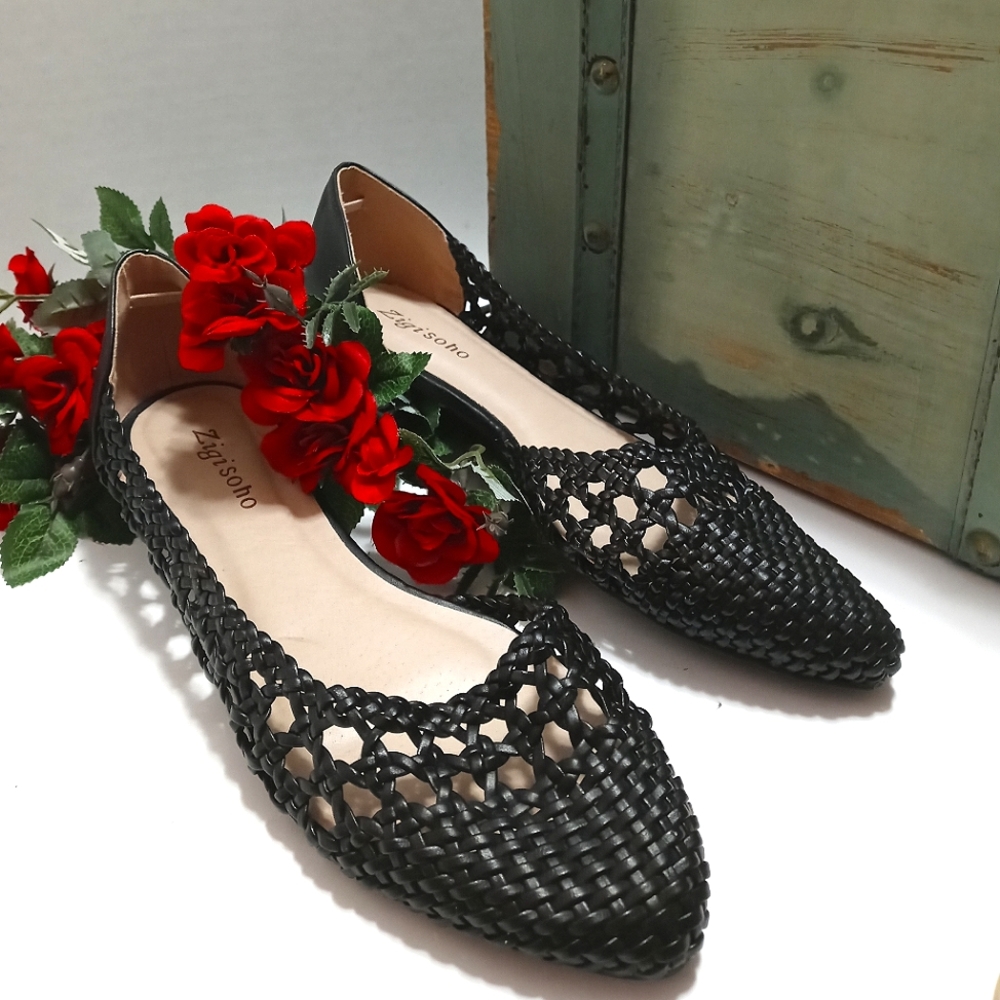 Zigisoho Telina Black Flats 9.5